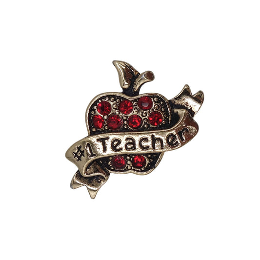 AVON #1 Teacher 林檎 ピンズ エイボン ラインストーン リンゴ
