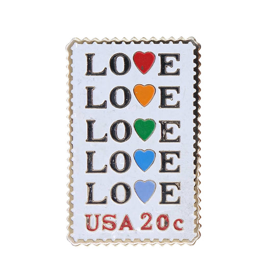 LOVE USA 20c 切手型 ピンズ