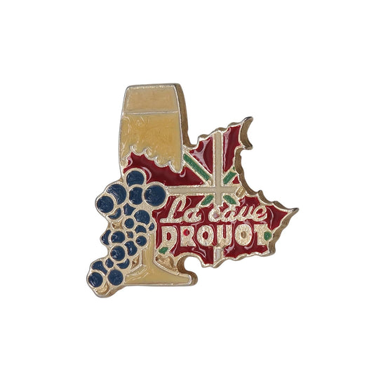 La cave DROUOT ピンズ ワイングラス ぶどう フランス レトロ ピンバッチ