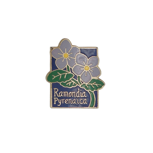 Ramondia Pyrenaica ラモンディア・ピレナイカ 花 ピンズ