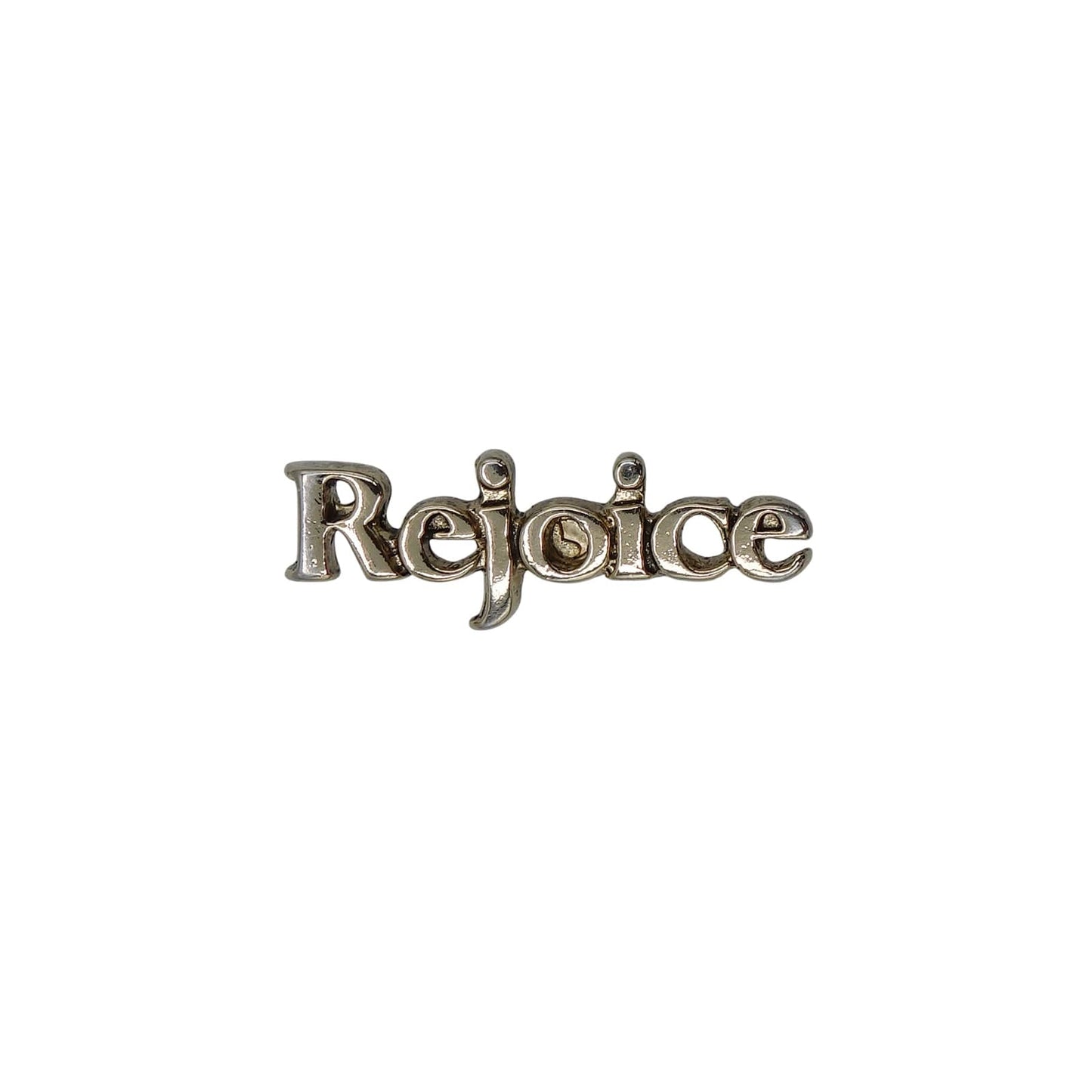 Rejoice ピンズ 金色 文字 ピンバッチ