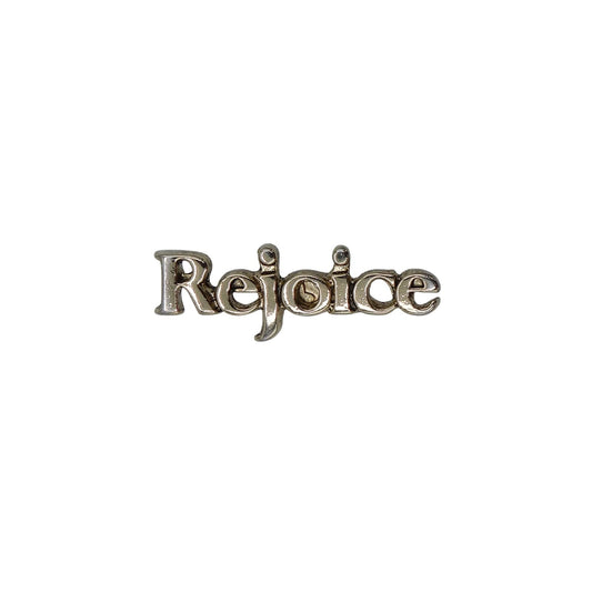 Rejoice ピンズ 金色 文字 ピンバッチ
