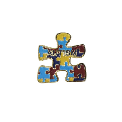 AUTISM パズルピース ピンズ 自閉症啓発