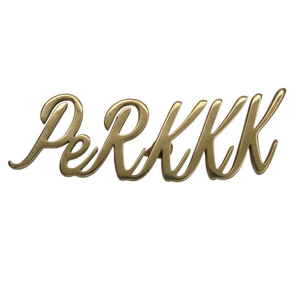 PeRKKK ピンズ 金色 文字