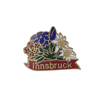 Innsbruck オーストリア インスブルック ピンズ 高山植物 レトロ ピンバッチ チロル