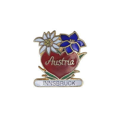 INNSBRUCK オーストリア インスブルック ピンズ 花 エーデルワイス リンドウ チロル ピンバッチ