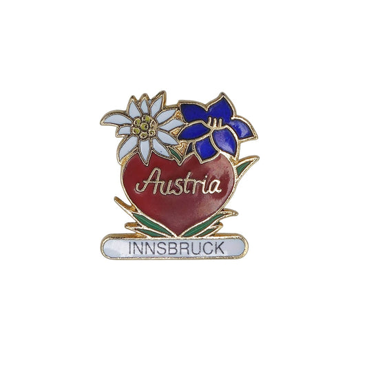 INNSBRUCK オーストリア インスブルック ピンズ 花 エーデルワイス リンドウ チロル ピンバッチ