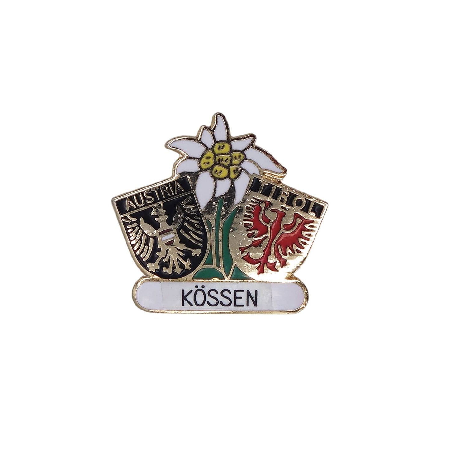 KOSSEN オーストリア ケセン ピンズ 紋章 エーデルワイス 花 チロル ピンバッチ