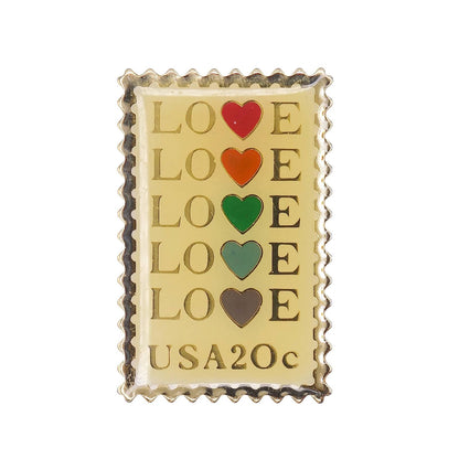 LOVE USA 20c 切手型 ピンズ