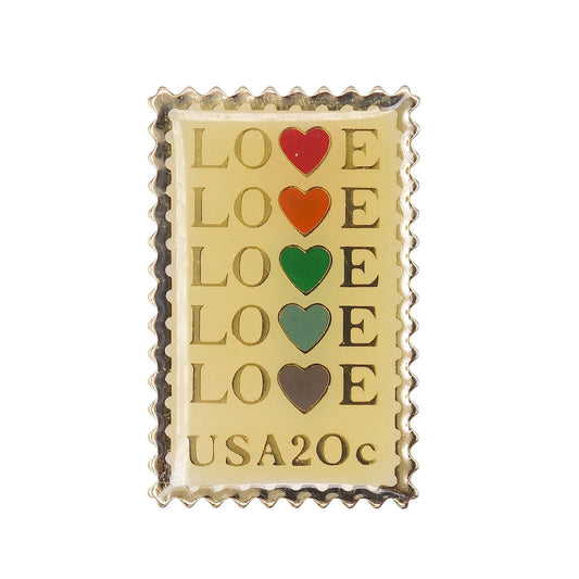 LOVE USA 20c 切手型 ピンズ