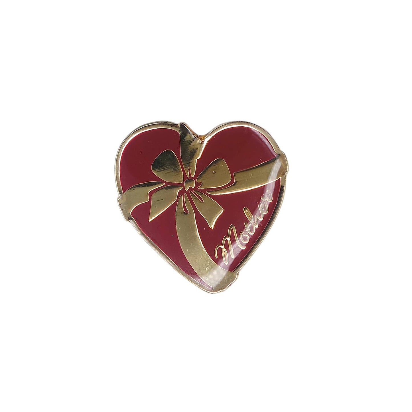 Mother ハート リボン ピンズ 母の日
