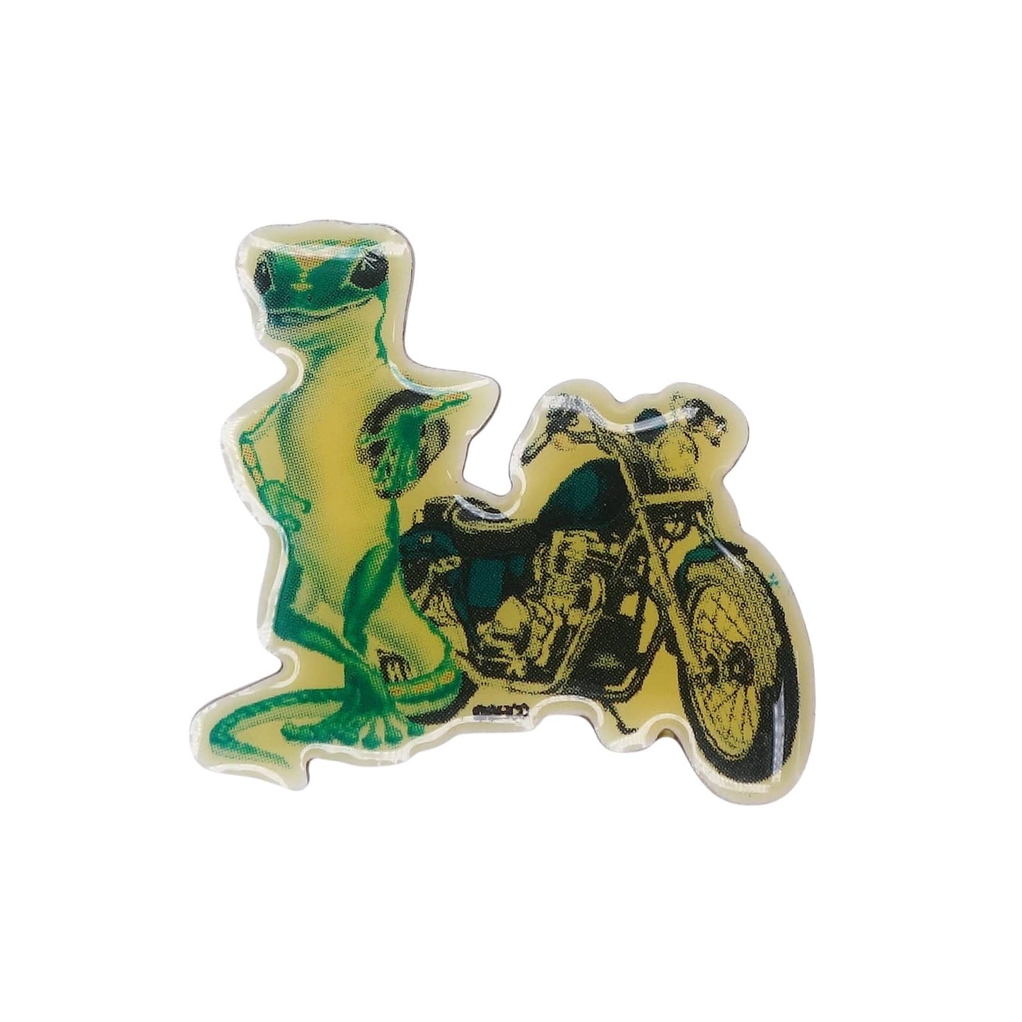 自動車保険会社 GEICO バイクとマスコットキャラクターのヤモリ ピンズ