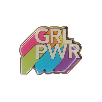 GRL PWR ガールパワー ピンズ 文字 ピンバッチ
