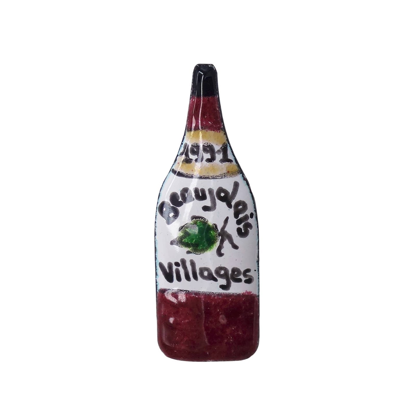 Beaujolais Villages ワインボトル型 ピンズ 酒 ピンバッチ