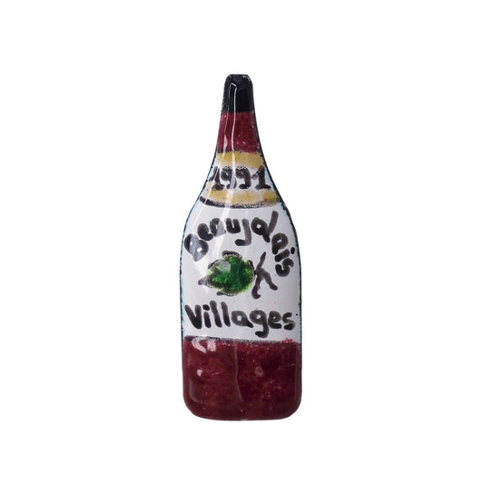 Beaujolais Villages ワインボトル型 ピンズ 酒 ピンバッチ
