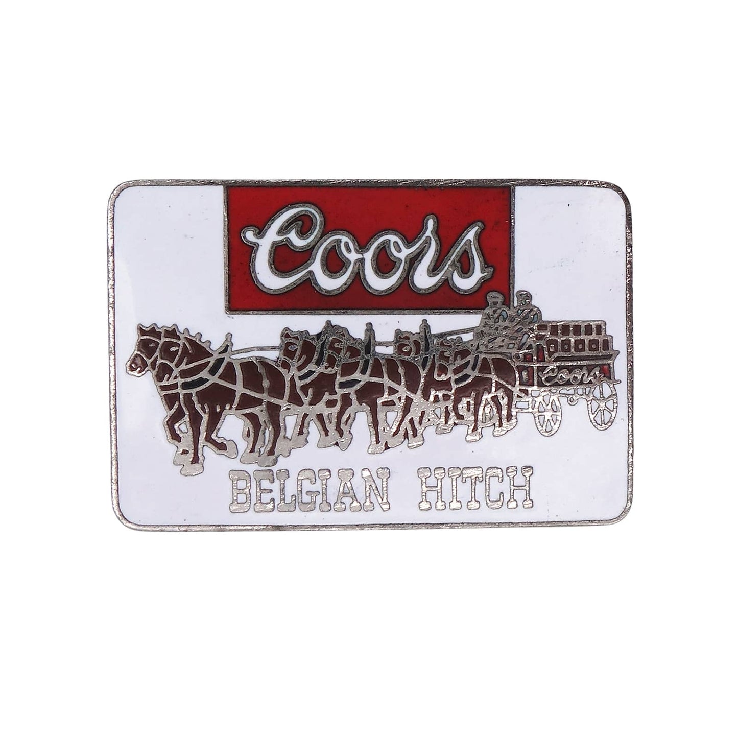 Coors クアーズ BELGIAN HITCH 荷馬車 ピンズ 酒 ビール レトロ ピンバッチ ビンテージ