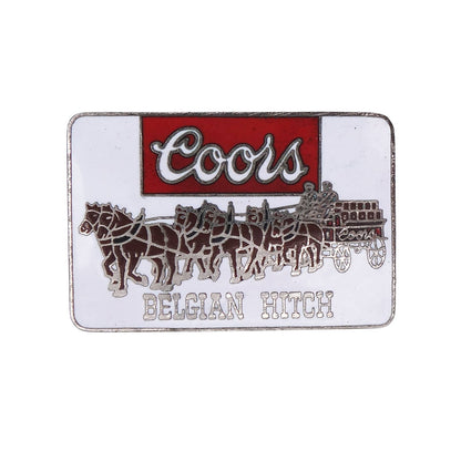 Coors クアーズ BELGIAN HITCH 荷馬車 ピンズ 酒 ビール レトロ ピンバッチ ビンテージ