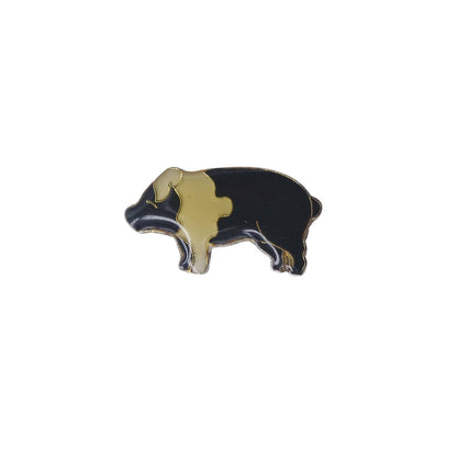 ハンプシャー種 豚 ピンズ 動物 レトロ ピンバッチ