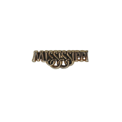 MISSISSIPPI ミシシッピ州 ピンズ 文字 金色 ピンバッチ
