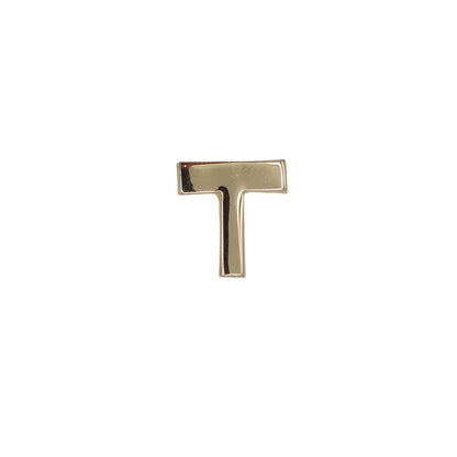 アルファベット イニシャル T ピンズ 金色 文字 ピンバッチ ラペルピン