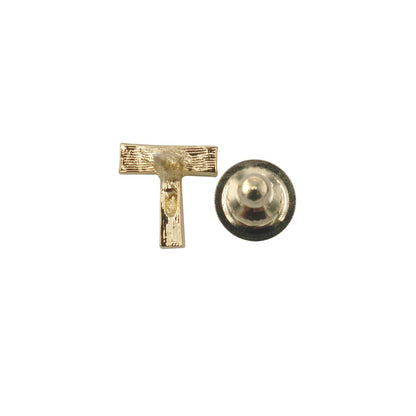 アルファベット イニシャル T ピンズ 金色 文字 ピンバッチ ラペルピン