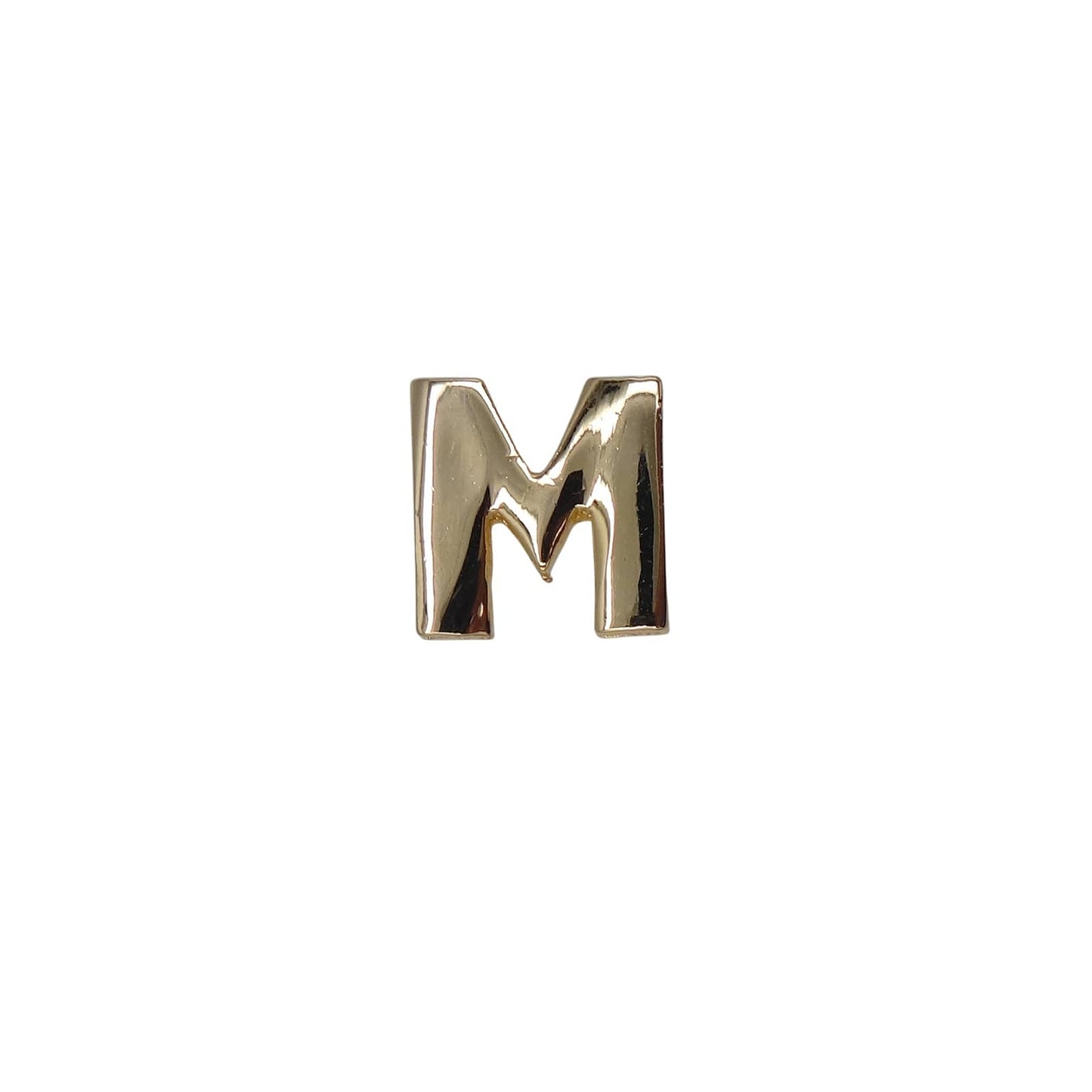 アルファベット イニシャル M ピンズ 金色 文字 ピンバッチ ラペルピン