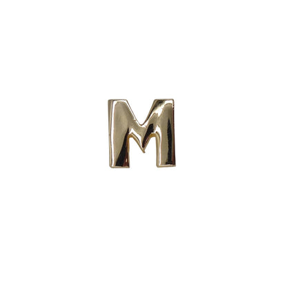 アルファベット イニシャル M ピンズ 金色 文字 ピンバッチ ラペルピン