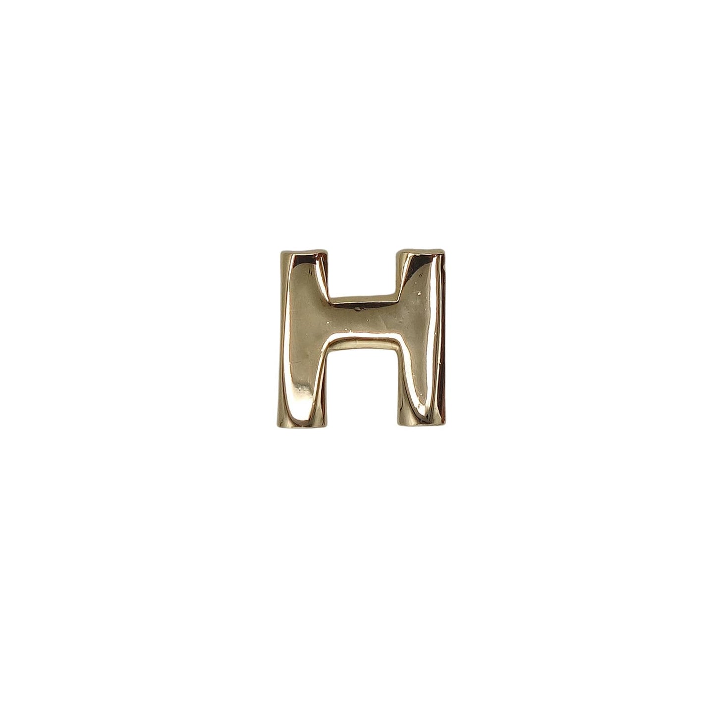 アルファベット イニシャル H ピンズ 文字 ラペルピン ピンバッチ 金色