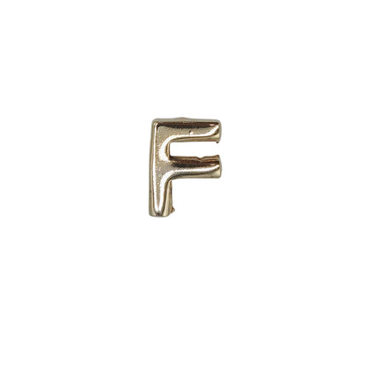アルファベット イニシャル F ピンズ ピンバッチ ラペルピン 金色 文字