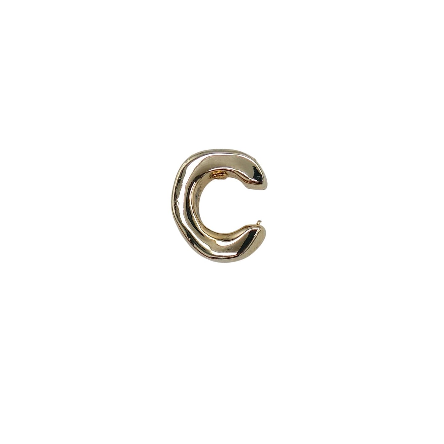 アルファベット イニシャル C ピンズ ラペルピン 文字 金色 ピンバッチ
