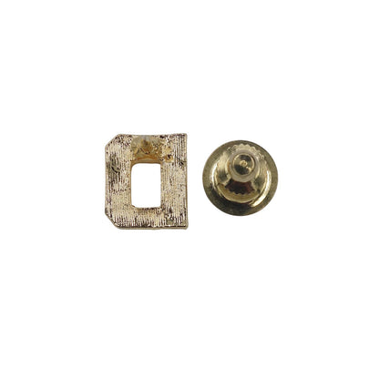 アルファベット イニシャル D ピンズ 文字 ピンバッチ ラペルピン 金色