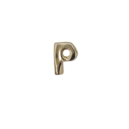 アルファベット イニシャル P ピンズ ピンバッチ 文字 金色 ラペルピン