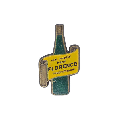 フランス・ワイナリー Henri FLORENCE アルザスワイン ボトル型 ピンズ 酒 ビンテージ ピンバッチ