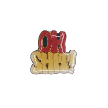 OH SHIT! ピンズ レトロ 文字 ピンバッチ