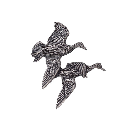 A.R. Brown 鴨 2羽のカモ 鳥 ピューター ピンズ アクセサリー ピンバッチ