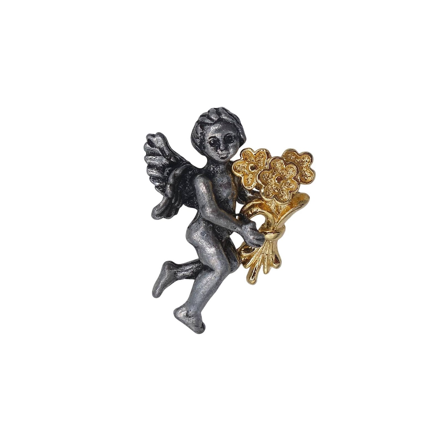 花束を持った天使 エンジェル ピンズ アクセサリー ピンバッチ