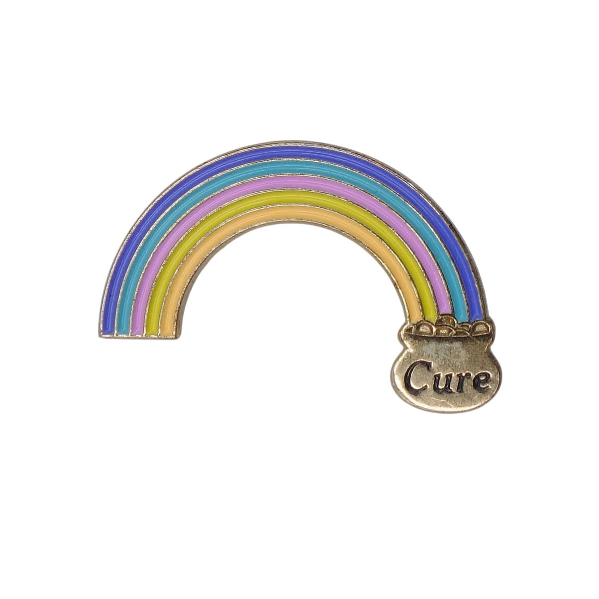 Cure 虹 ピンズ 金の壺 ピンバッチ