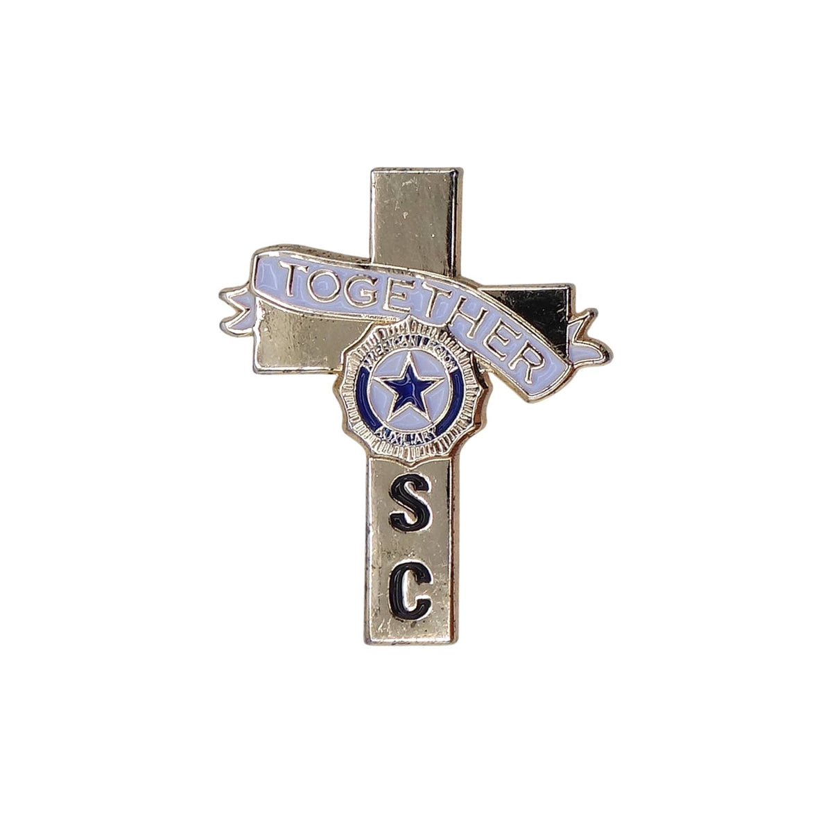 American Legion Auxiliary 十字架 ピンズ TOGETHER ラペルピン ミリタリーボランティア