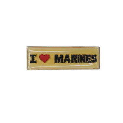 I LOVE MARINES ピンズ ミリタリー ハート ピンバッチ