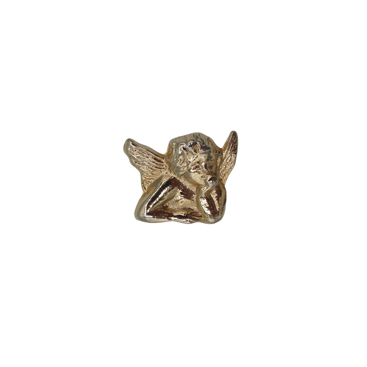 頬杖をつく天使 ピンズ エンジェル 金色 ピンバッチ