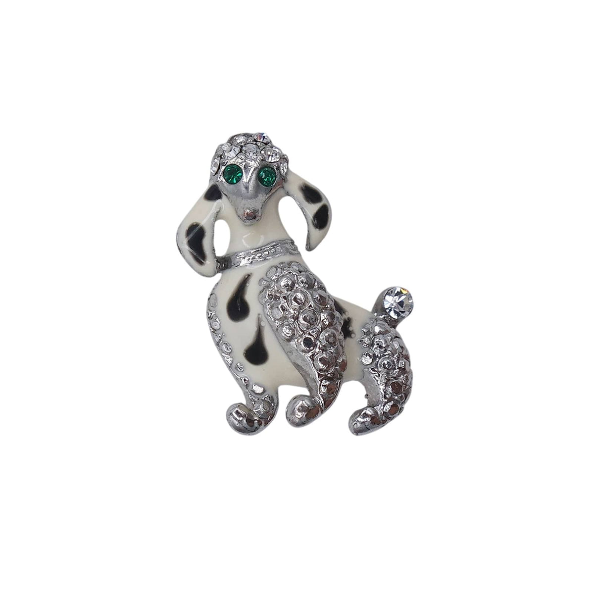プードル 犬 ピンズ 動物 ラインストーン アクセサリー ピンバッチ コスチュームジュエリー