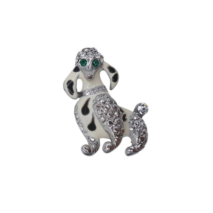プードル 犬 ピンズ 動物 ラインストーン アクセサリー ピンバッチ コスチュームジュエリー