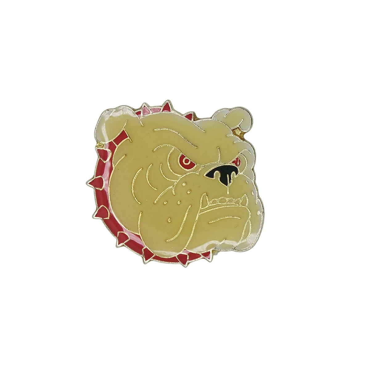 ブルドッグ 犬 ヴィンテージ ピンズ 動物 FUNDWARES 1989年 レトロ ピンバッチ