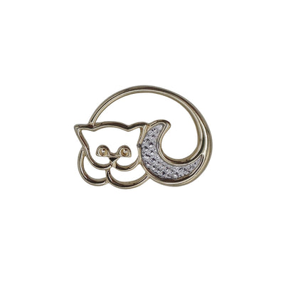 AVON 猫 三日月 ピンズ エイボン レトロ アクセサリー ピンバッチ