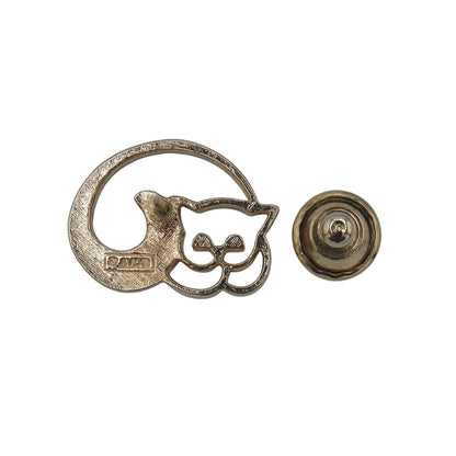 AVON 猫 三日月 ピンズ エイボン レトロ アクセサリー ピンバッチ