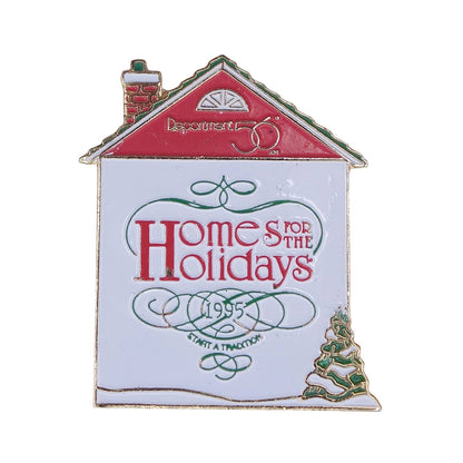 Department 56 クリスマス ピンズ Homes for the Holidays 1995 レトロ ピンバッチ