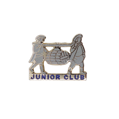 JUNIOR CLUB 樽を運ぶ2人 ピンズ レトロ ピンバッチ