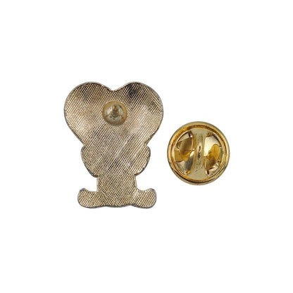 ハートを掲げたテディベア LOVE BEARS ALL THINGS ピンズ 金色 ピンバッチ