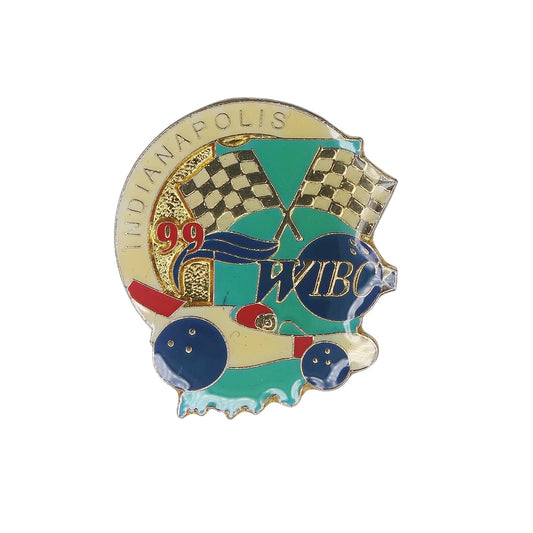 99 INDIANAPOLIS WIBC 全米女子ボウリング大会 ピンズ ユニーク レーシングカー ピンバッチ